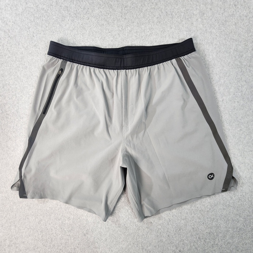 Outerknown Active Endurance Lined Shorts Mens Large Gray Athleticwear Drawstring